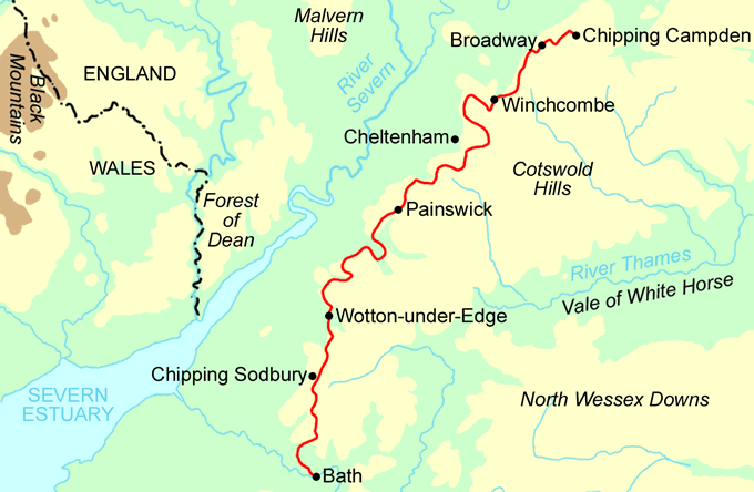 Cotswold Way map